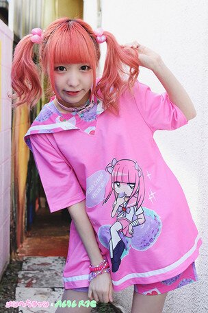 ACDC RAG Menhera-chan Short Sleeve Sailor T-Shirt