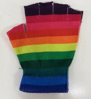 ACDC RAG Rainbow Fingerless Gloves: ACDC RAG - Tokyo Otaku Mode (TOM)