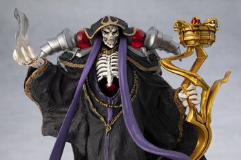 Overlord, anime, ainz ooal gown, momonga, black, gold, undead