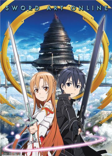 Sword Art Online Yuuki Asuna Kirito HD Print Wall Poster Scroll