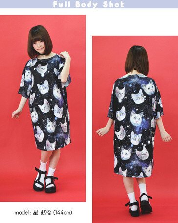 ACDC RAG Cat T-Shirt Dress: ACDC RAG - Tokyo Otaku Mode (TOM)