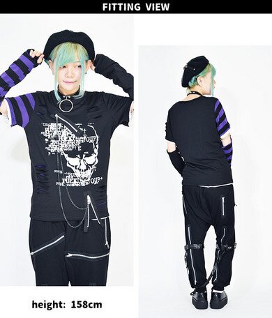 トップス ACDCRAG Lace-Up Asymmetrical Shirt ACDC RAG Asymmetrical Shirt: ACDC RAG - Tokyo Otaku Mode (TOM)