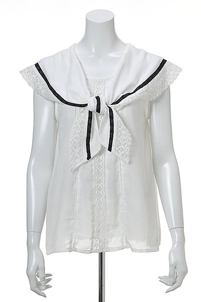 OLIVE des OLIVE Double Sailor Motif Blouse: OLIVE des OLIVE