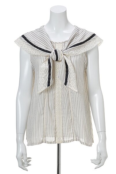 OLIVE des OLIVE Double Sailor Motif Blouse: OLIVE des OLIVE