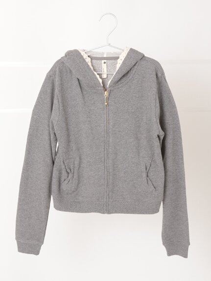 earth music&ecology Lace Hoodie