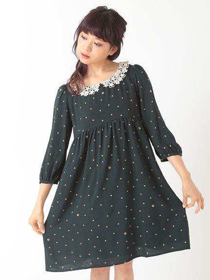 earth music&ecology Flower Dot Print Dress: earth