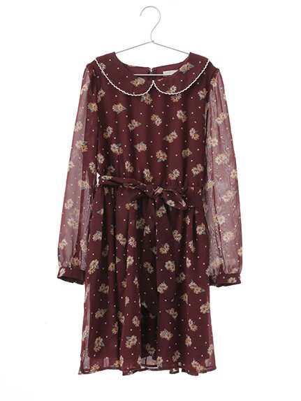 earth music&ecology Dot & Floral Print Dress: earth