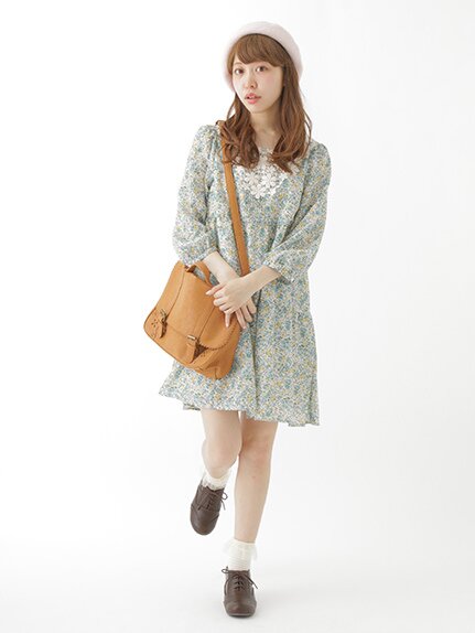 earth music&ecology Floral & Animal Print Lace Dress: earth music ...