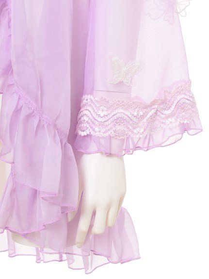 sachin and babi light blue dress Organza Open Front Chiffon Kimono Cardigan