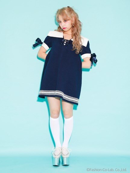 Swankiss Sailor Fleece-Lined Dress