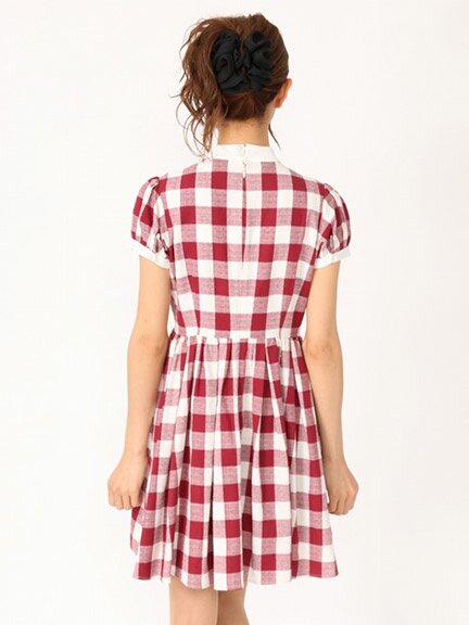 Ank Rouge Yoke Brooch Check Dress: Ank Rouge - Tokyo Otaku Mode (TOM)