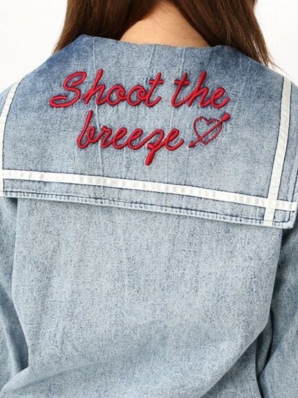 Ank Rouge Embroidered Denim Sailor Blouson