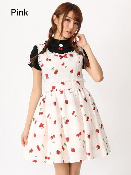 Ank Rouge LacyCherryBerry Jumper Skirt - Tokyo Otaku Mode (TOM)