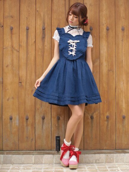 Ank Rouge Front Spindle Heart Apron Dress: Ank Rouge - Tokyo Otaku Mode ...
