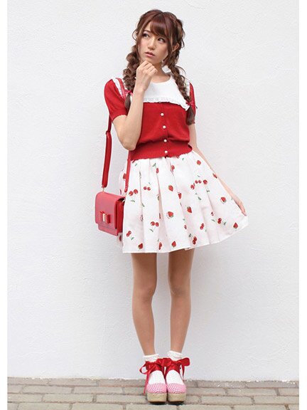 Ank Rouge LacyCherryBerry Ribbon Skirt