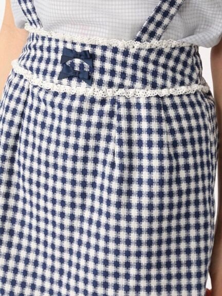 【Riu】gingham check short skirt Sサイズ グレー OU22GS5001_GINGHAMMINITROUSERS