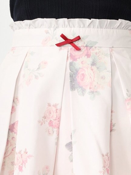 Ank Rouge Flower Print Tuck Skirt - Tokyo Otaku Mode (TOM)
