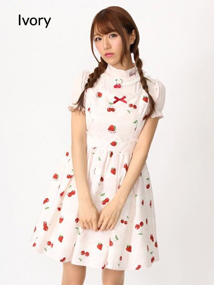 Ank Rouge LacyCherryBerry Jumper Skirt - Tokyo Otaku Mode (TOM)