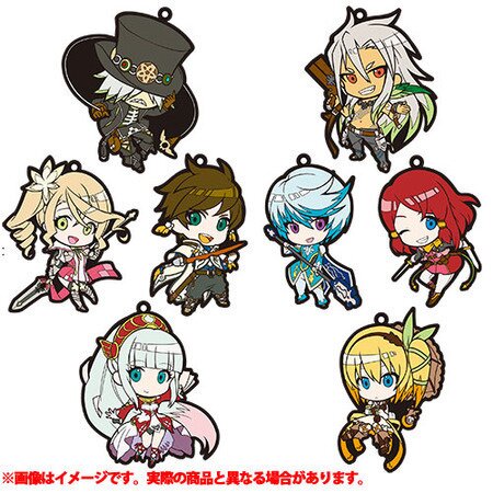 Tales of Zestiria the X Chibi Character Trading Rubber Strap Set