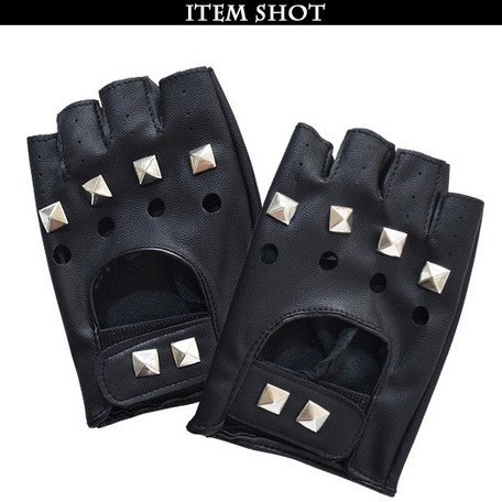 ACDC RAG Studded Black Fingerless Gloves: ACDC RAG - Tokyo Otaku Mode (TOM)