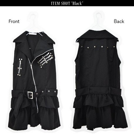 ACDC RAG Punk Zip-Up Sleeveless Dress - Tokyo Otaku Mode (TOM)