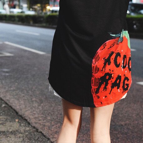 ACDC RAG Strawberry Short Sleeve Hoodie: ACDC RAG - Tokyo Otaku Mode (TOM)