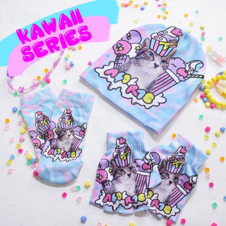 ACDC RAG Fancy Cat Fingerless Gloves: ACDC RAG - Tokyo Otaku Mode (TOM)