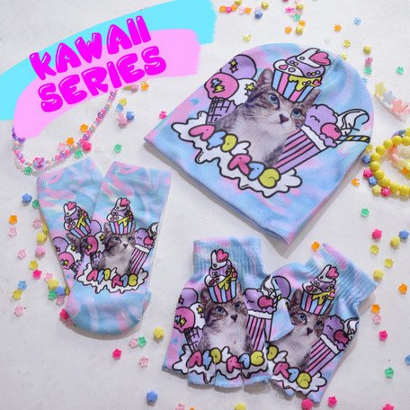 ACDC RAG Pastel Cat Socks: ACDC RAG - Tokyo Otaku Mode (TOM)
