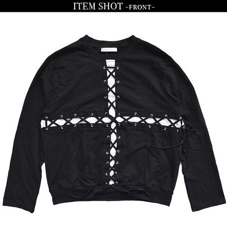 ACDC RAG Cross Lace Long Sleeve T-Shirt: ACDC RAG - Tokyo Otaku