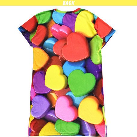 ACDC RAG Heart Chocolate T-Shirt Dress: ACDC RAG - Tokyo Otaku Mode (TOM)