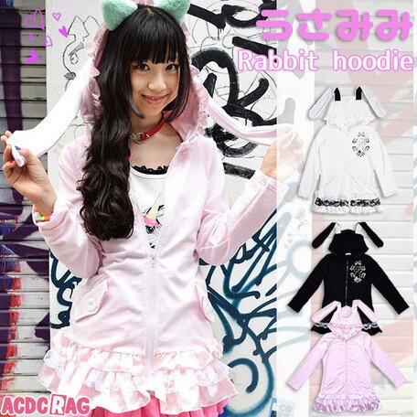 ACDC RAG Rabbit Hoodie: ACDC RAG - Tokyo Otaku Mode (TOM)