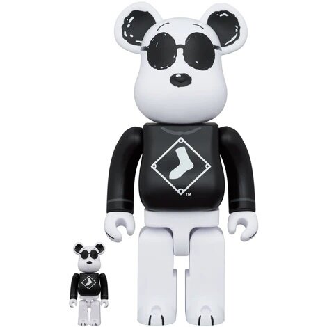 MLB × PEANUTS BE@RBRICK Snoopy(White Sox) 100％ & 400％: MEDICOM TOY ...