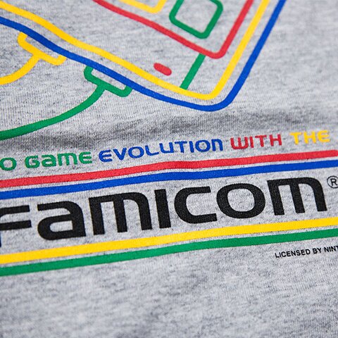 King of Games Super Famicom Gray Long Sleeve T-Shirt Gray w