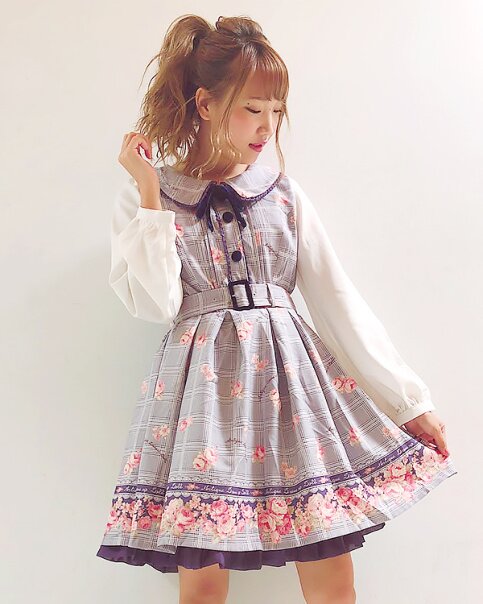 LIZ LISA Glen Check Rose Dress: LIZ LISA - Tokyo Otaku Mode (TOM)