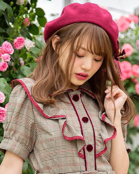 LIZ LIZA 薔薇 マント レース　チェック 未使用 LIZ LISA on X: 