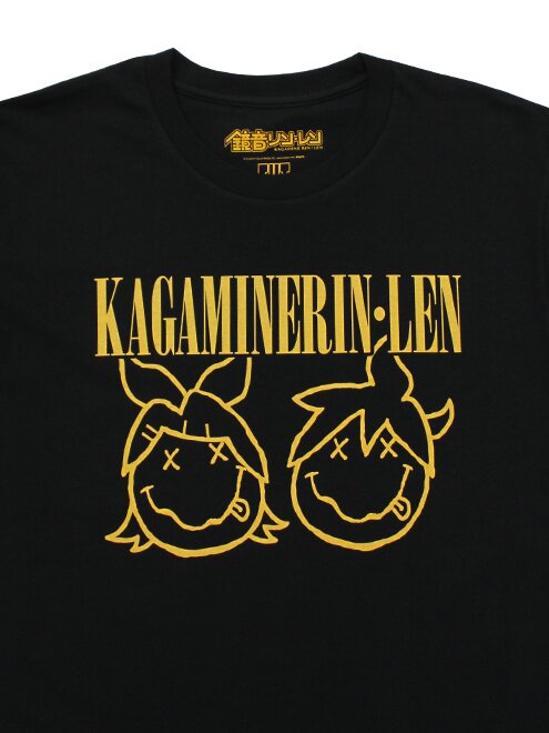 PIIT Kagamine Rin/Len Smile Black T-Shirt