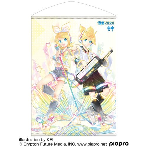 B2タペストリー 10th Anniversary Kagamine Rin & Len 10th Anniversary B2-Size Wall Scroll: KEI