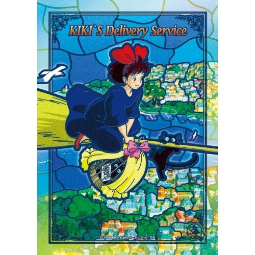Kiki's Delivery Service Flying Kiki Art Crystal Jigsaw Puzzle