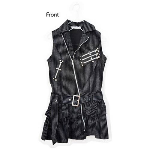 ACDC RAG Punk Zip-Up Sleeveless Dress - Tokyo Otaku Mode (TOM)