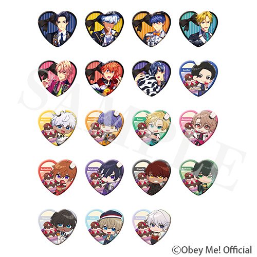 Obey Me! x EJ Anime Hotel Tin Badge Complete Box Set - Tokyo Otaku