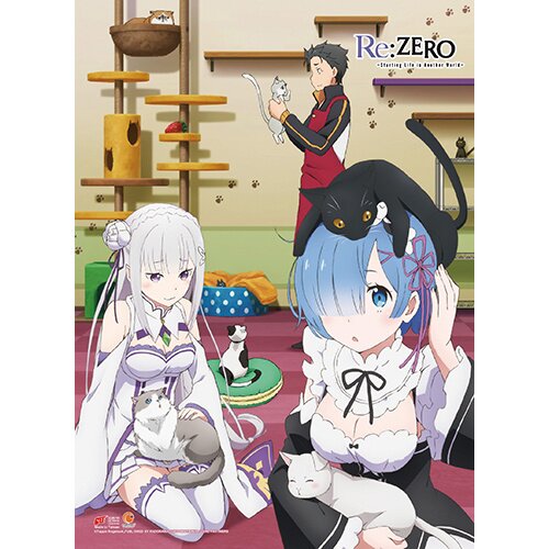 Re:Zero Starting Life in Another World Wall Scroll Emilia & Rem