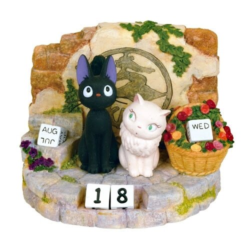 Kiki's Delivery Service Jiji & Lily Perpetual Calendar: Ghibli