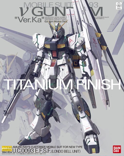 MG Nu Gundam Ka Ver. Titanium Finish 1/100th Scale Action Figure
