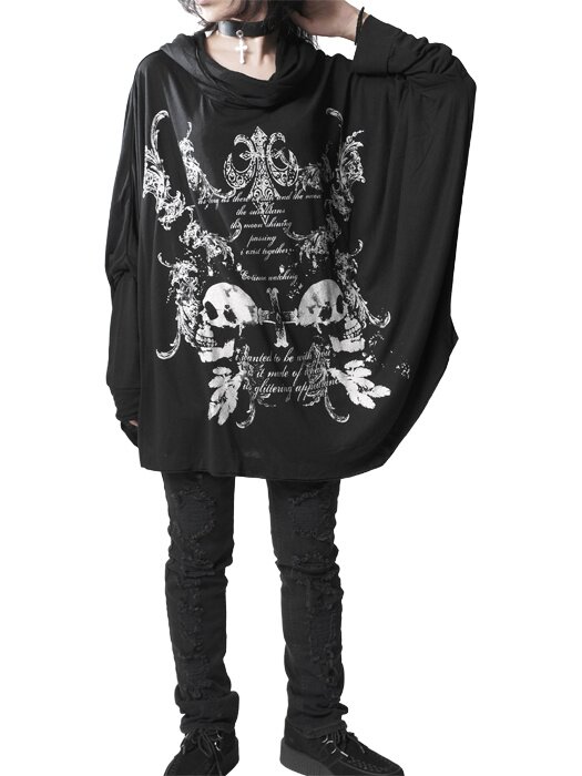 SEX POT ReVeNGe Mirror Skull Dolman Sleeve Shirt