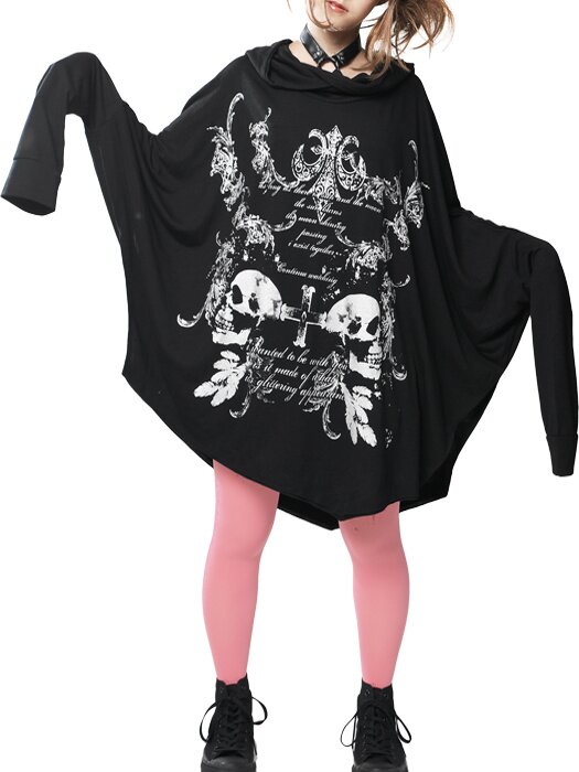 SEX POT ReVeNGe Mirror Skull Dolman Sleeve Shirt