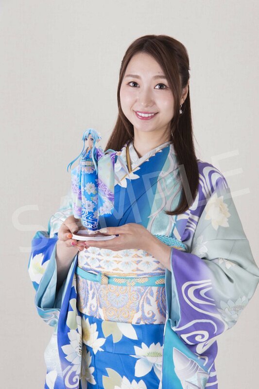 asuna from sword art online, wearing yukata, anime s