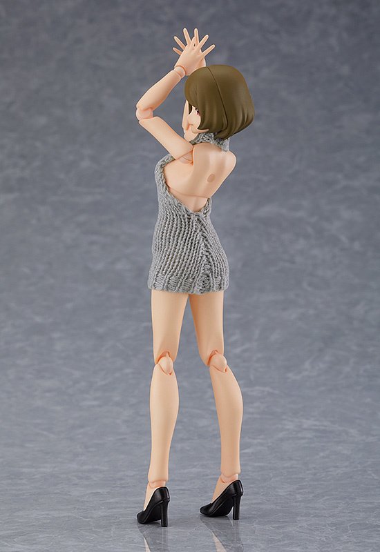 japanese backless sweater dress figma Female Body (Chiaki) with Outfit Piece Bikini Package Hip