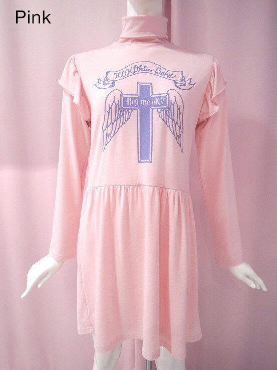 KOKOkim Holy Cross Long-Sleeve Turtleneck Dress: KOKOkim - Tokyo Otaku Mode  (TOM)