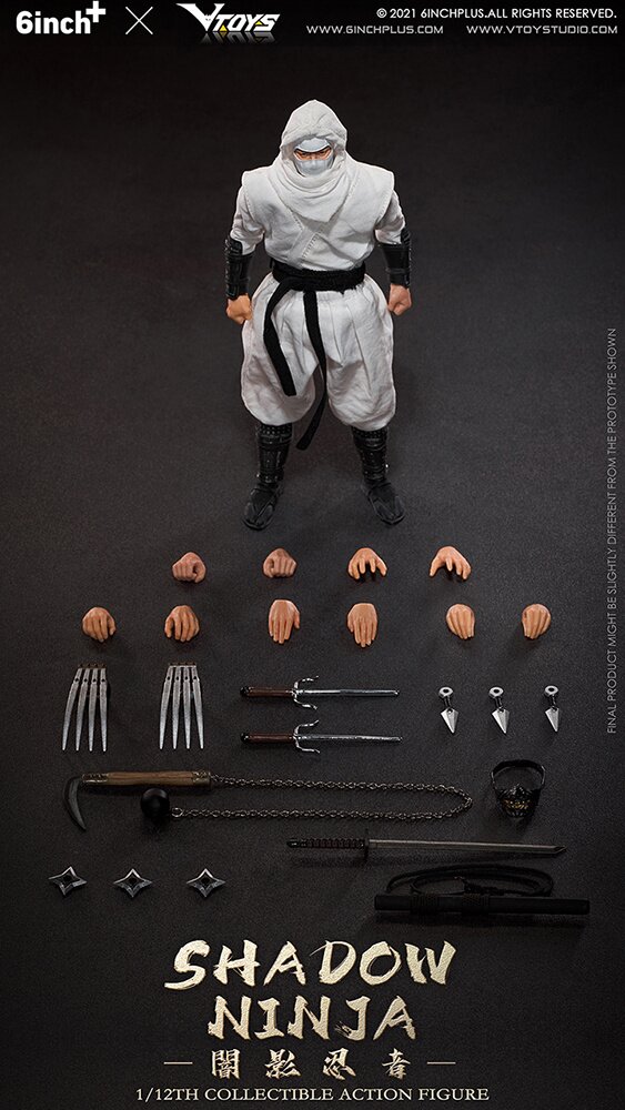 Shadow Ninja (White) 1/12 Scale Action Figure