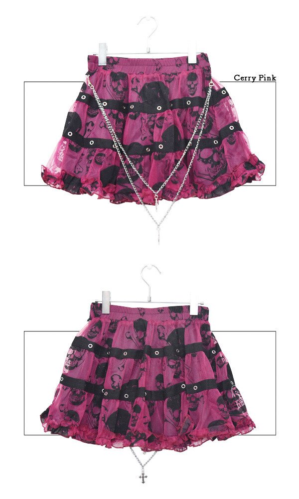 ACDC RAG Skulls Short Skirt: ACDC RAG - Tokyo Otaku Mode (TOM)